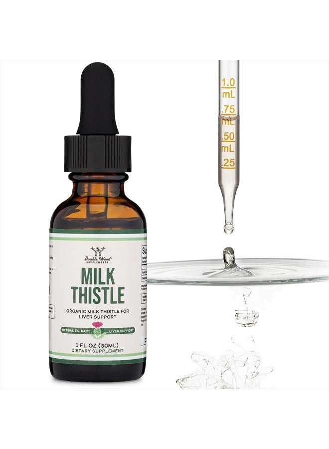 Double Wood Supplements Milk Thistle Supplement - Organic Milk Thistle Liver Detox Drops 1 FL OZ - 30 Servings (Vegan Safe, Non-GMO, Gluten Free) Perfect Addition to Milk Thistle Tea by Double Wood  - Image 5