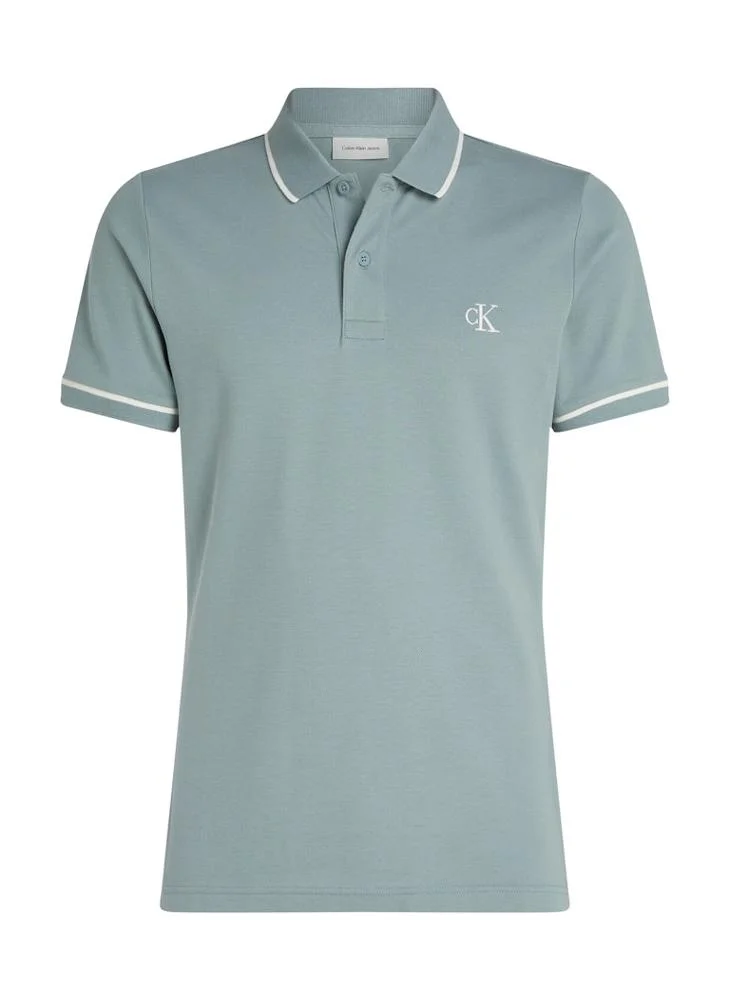 كالفن كلاين جينز Print Collared Neckline Polo Shirt