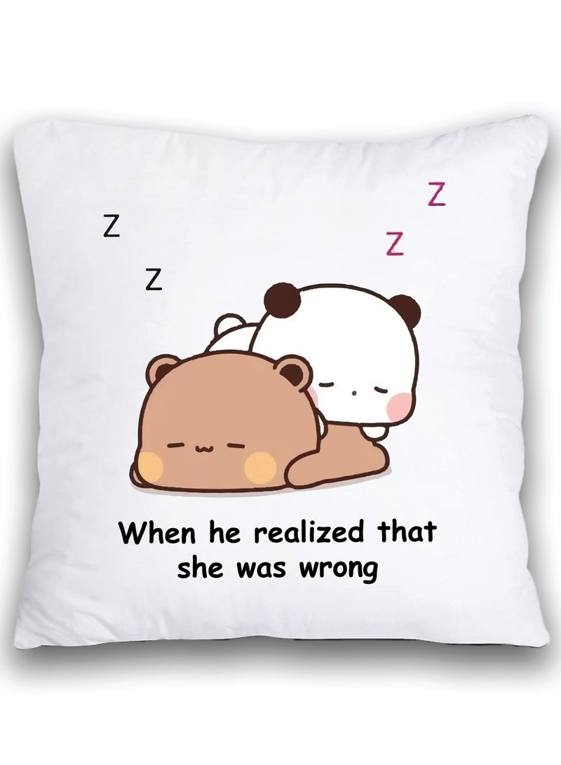 وسادة HappyDay - هدية لصديقك - هدية لصديقتك - وسادة للزوج المستقبلي وزوجة المستقبل - Image 1