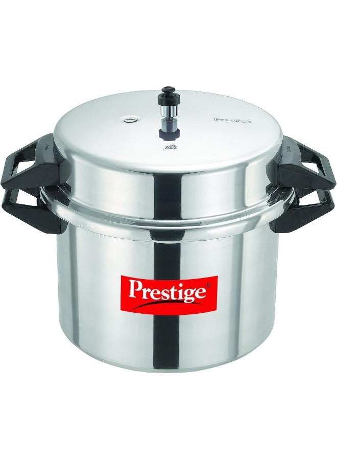 Prestige Aluminium Popular Pressure Cooker with Lid Induction Compatible Base Silver 20Liters - Image 3