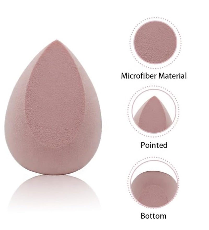 Make Up Sponge flawless finish, 1 Piece Beauty Blender Sponge, Make Up Sponge, Wet and Dry, for Cream, Liquid Foundation, Liquids and Powder -pink - Image 2