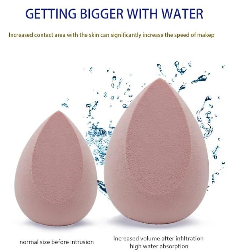 Make Up Sponge flawless finish, 1 Piece Beauty Blender Sponge, Make Up Sponge, Wet and Dry, for Cream, Liquid Foundation, Liquids and Powder -pink - Image 3