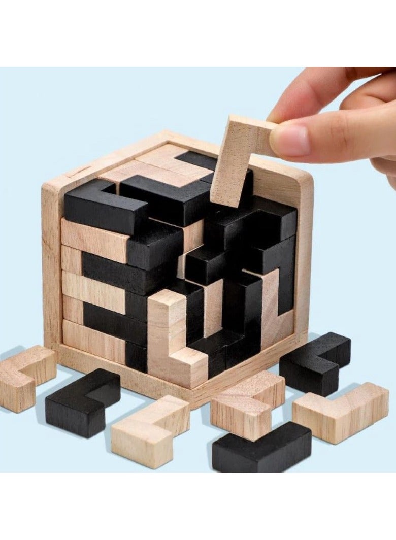 لعبة أحجية الصور المقطوعة ألعاب خشبية تعليمية إبداعية لتنمية الذكاء والتفكير لعبة تعليمية مبكرة للأطفال - Image 5