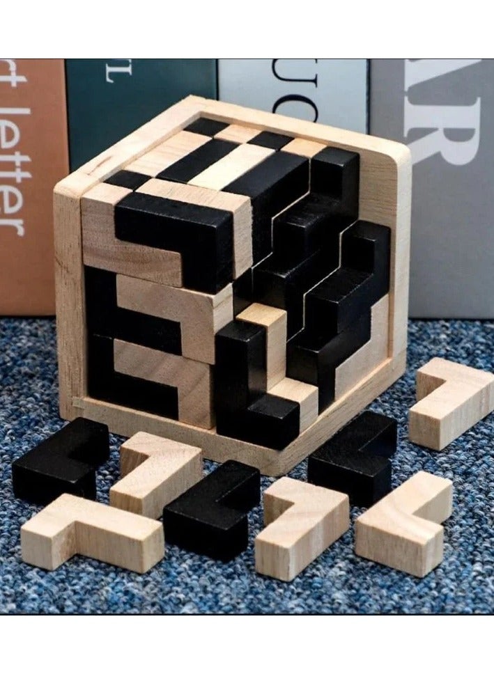 لعبة أحجية الصور المقطوعة ألعاب خشبية تعليمية إبداعية لتنمية الذكاء والتفكير لعبة تعليمية مبكرة للأطفال - Image 1