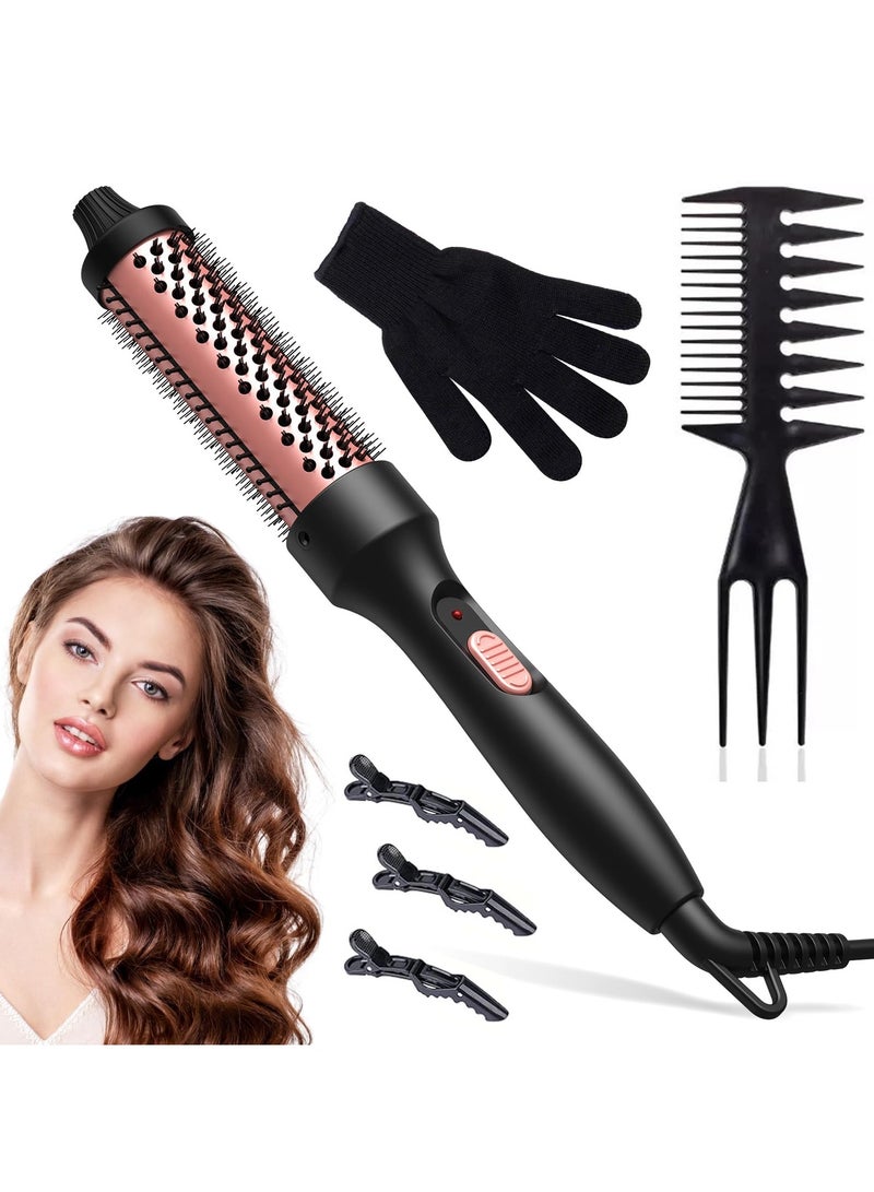 Thermal Brush,  Hot Brush Volumizing Curling Iron,3 in 1 Round Hair Brush Straight Hair Hair Volumizer Curl Brush - Image 1