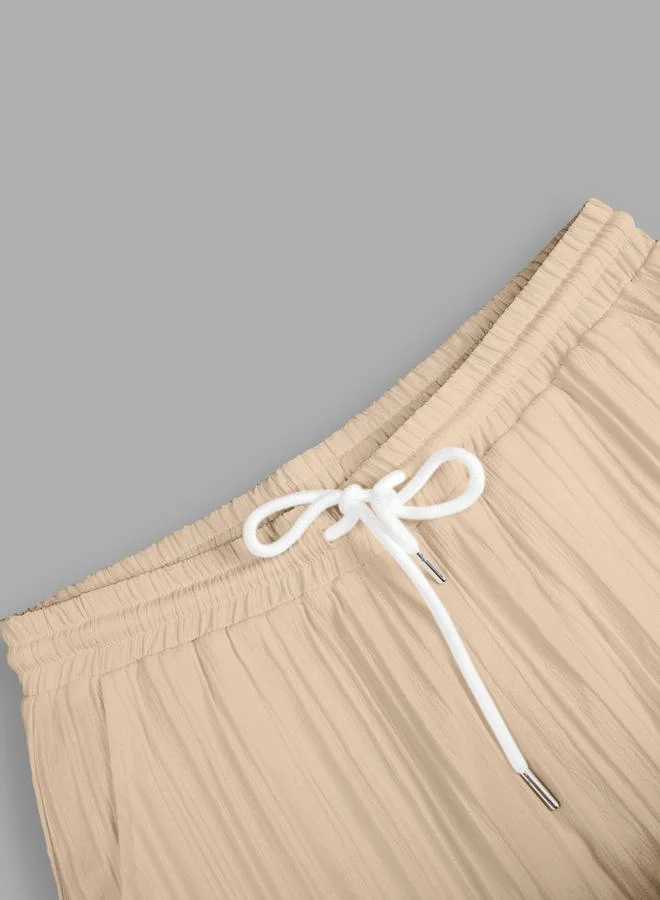 تايك تو طقم منسق من بنطال وقميص بتفاصيل بارزة الملمس