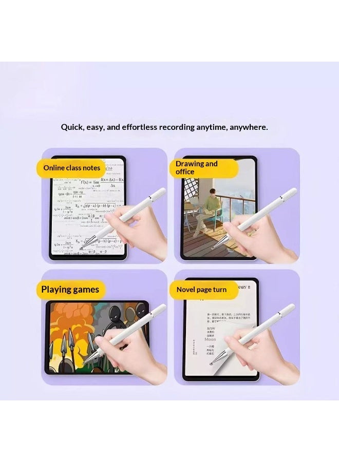 فانجو 3-في-1 قلم قلم لشاشة اللمس ، حساسية عالية ودقة قلم قلم القرص المغناطيسي لشاشة iPad / آبل / آيفون / سامسونج / أندرويد جميع شاشة اللمس السعة (أبيض) - Image 3
