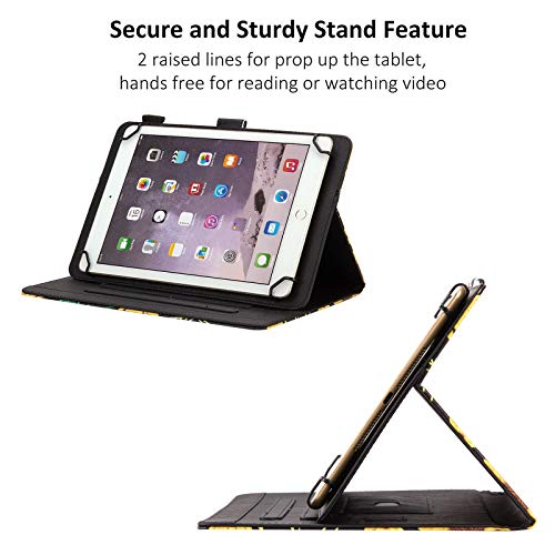 Dteck Dtech Universal Case for Most 7.9 to 8.4" Tablets - Lightweight Leather Flip Case with Card Holders for Samsung Galaxy Tab 8.0" 8.4"/ Lenovo Tab 8"/ Onn 8 Inch/Android Tablet 8 Inch (Black Cat) - Image 4
