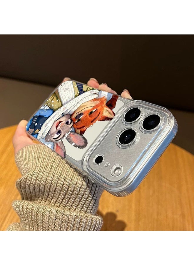 دبليو أف أف أو متوافق مع حقيبة iPhone 17 Pro - حقيبة هاتف بشخصيات Zootopia - حقيبة هاتف بنقشة جودي ونيك - حقيبة هاتف برسمة وشاح الثلج - حافظات رفيعة مقاومة للصدمات من TPU - Image 3