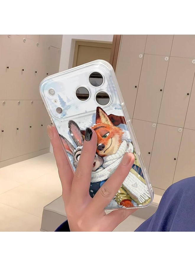 دبليو أف أف أو متوافق مع حقيبة iPhone 17 Pro - حقيبة هاتف بشخصيات Zootopia - حقيبة هاتف بنقشة جودي ونيك - حقيبة هاتف برسمة وشاح الثلج - حافظات رفيعة مقاومة للصدمات من TPU - Image 4