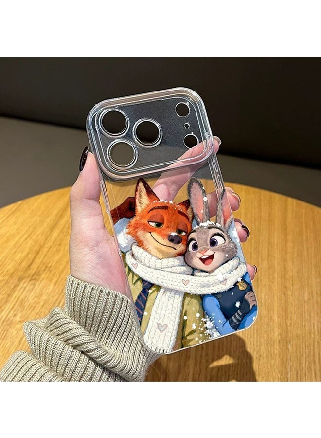 دبليو أف أف أو متوافق مع حقيبة iPhone 17 Pro - حقيبة هاتف بشخصيات Zootopia - حقيبة هاتف بنقشة جودي ونيك - حقيبة هاتف برسمة وشاح الثلج - حافظات رفيعة مقاومة للصدمات من TPU - Image 2