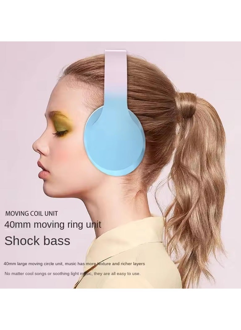 JBLTM Wireless Bluetooth Noise Cancelling Headphones, Gradient Macaron Colors, Head-Mounted, with Microphone, Gaming Headphones, Cute Christmas Gift for Kids, Suitable for Travelers and Music Lovers  - Image 5