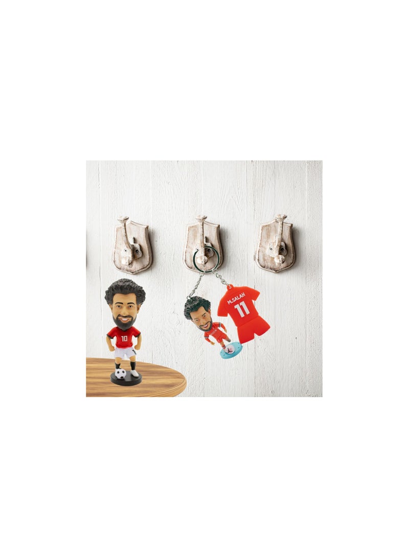 Football Super Hero Bobble Head for Car Dashboard or Desk and Football Stars Jersey Keychain - Image 4