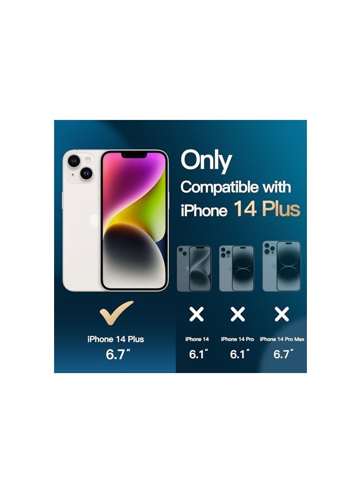 JETech Crossbody Case for iPhone 14 Plus 6.7-Inch with Adjustable Lanyard Strap, Clear Transparent Anti-Yellowing Shockproof Protective Phone Cover with Neck Cord (Starlight) - Image 2