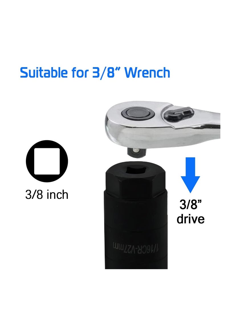 Excefore Oil Pressure Switch Socket, 3/8" Drive or 1 1/8" hex, Oil Pressure Sending Unit Fits 1 1/16" Switches, Up to 2 5/8" Long, Oil Pressure Switches, Oil Pressure Sending Socket  - Image 5