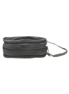 Kuber Industries Kuber Industries Rexine Lightweight Travel Toiletry Bag Shaving Kit with Carrying Strap (Grey) 54KM4283  - Image 3