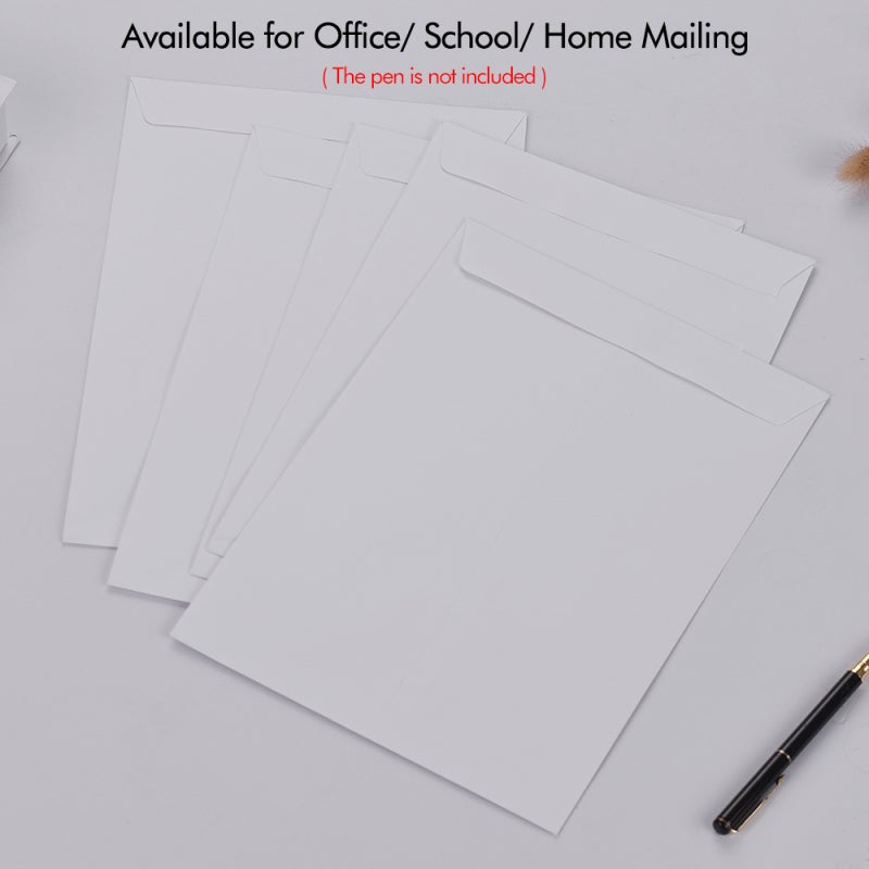 Kraft Paper Envelope: Large White Size, Durable Privacy Protection, Peel Seal Closure - Smooth Surface For Labeling, Bulk 50pcs Heavy Duty Envelope For Office Mailing Supplies Document Packaging - Image 5