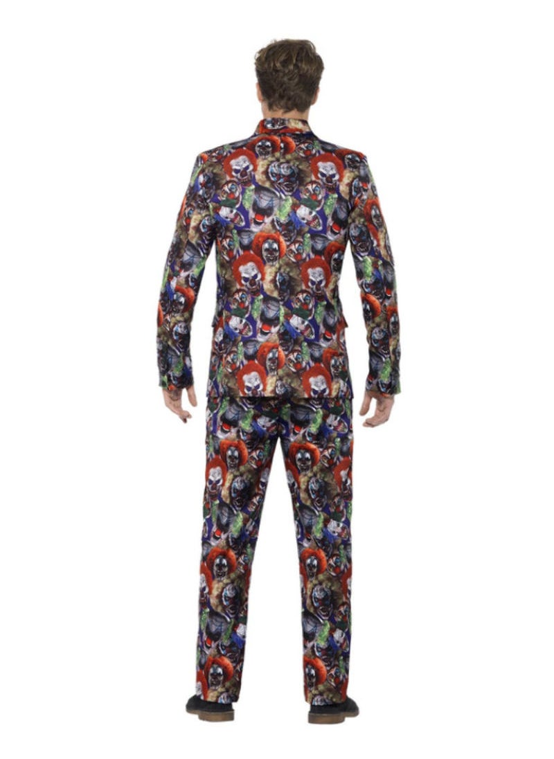 Smiffys - Evil Clown Suit Multi-Colored With Jacket Trouser And Tie Large - Image 1
