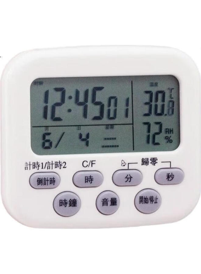 All-round Dual-Screen Kitchen Timer, Refrigerator Humidity Meter, Temperature Meter, Timer, Alarm Clock, Thermometer, Magnet, Electronic Reminder - Image 3