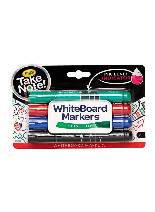 Take Note Dry Erase Markers, Chisel Tip, 4 Count - pzsku/Z976A6840B57CA763A61FZ/45/_/1725787005/46f6dc56-c6df-405c-9730-9a4c6d4556f2