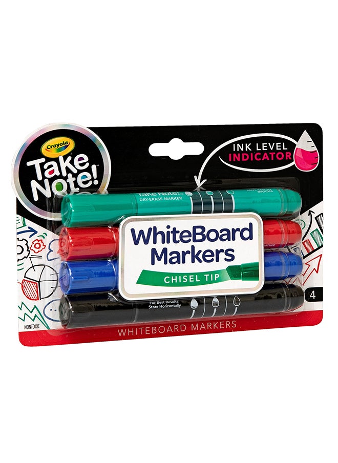 Take Note Dry Erase Markers, Chisel Tip, 4 Count - pzsku/Z976A6840B57CA763A61FZ/45/_/1725787007/38f2ae4e-4cc3-4807-86b0-ba9a48038511