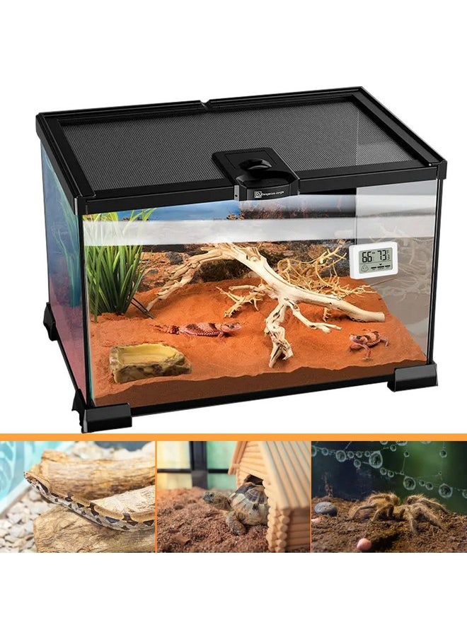 Thlevel - Thlevel Reptile Tank Accessories Bearded Dragon Tank Thermometer Humidity Gauge for Leopard Gecko, Jumping Spider, Snake, Gecko, Ball Python, Lizard(2 Pack) - Image 1