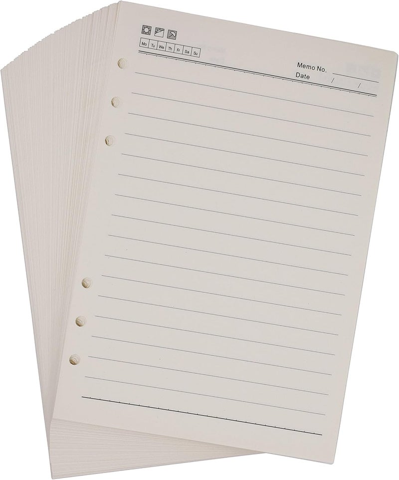 SAYEEC A5 Refill Paper 80 Sheets Loose Leaf Paper for 6 Ring Binders Refillable Notebook Insert A5 Planner for Daily Journal Diary Writing - Image 1