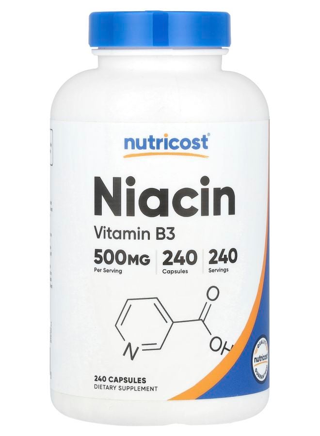 Niacin 500 mg 240 Capsules