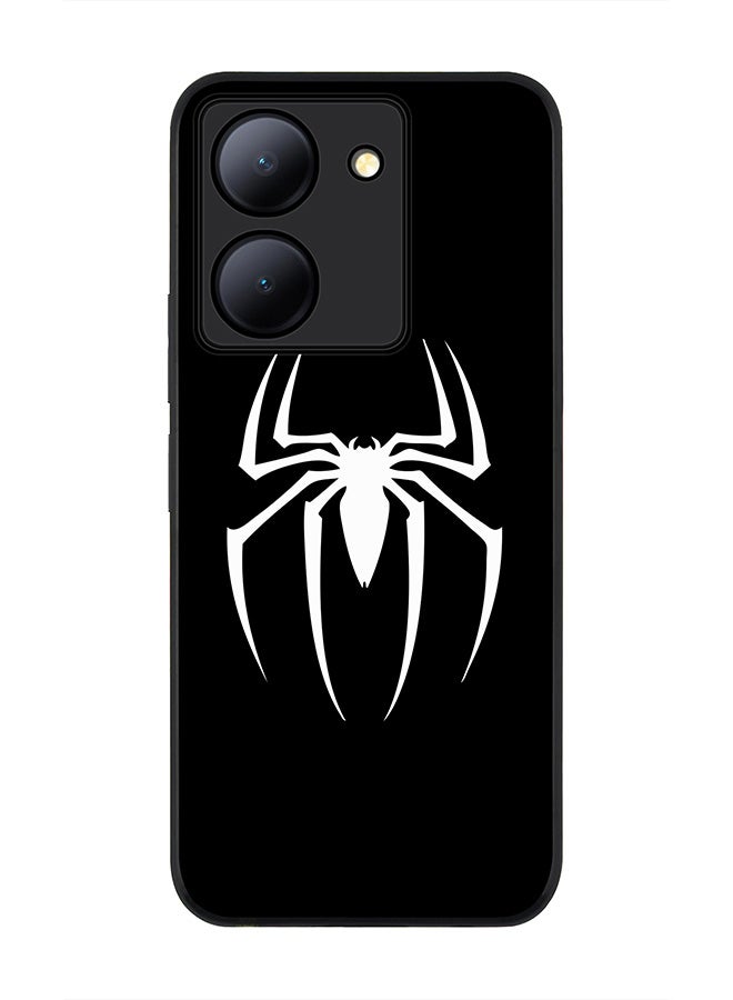 Stylizedd Rugged Black Edge case for Vivo Y36 / Vivo Y36 5G, Slim fit Soft Case Flexible Rubber Edges Anti Drop TPU Gel Thin Cover - Spidermark (Black) - Image 1