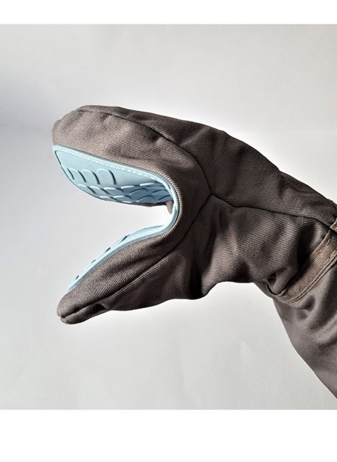 FALMER - Silicone Handle Oven Mitt Heat Resistant Non-Slip Kitchen Glove 27cm - Image 1