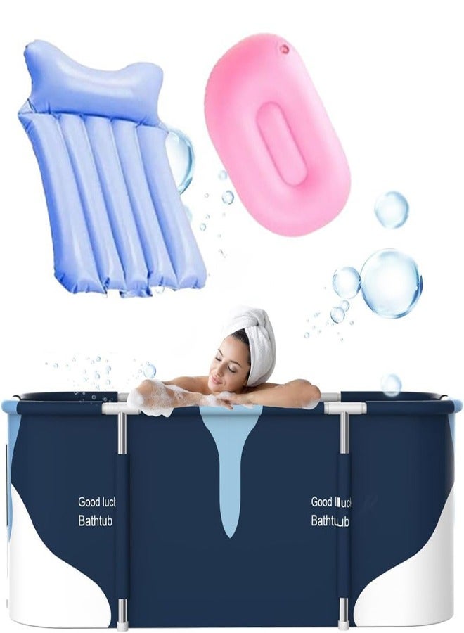 0 تي أوه وان تيك حوض استحمام قابل للطي كبير جدًا | سعة لشخصين | إطار معدني وعزلة بست طبقات | محمول لأي منازل سعودية داخلية أو خارجية | سهل التخزين - Image 1