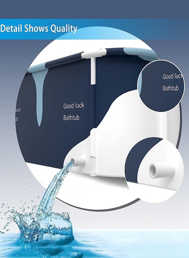 0 تي أوه وان تيك حوض استحمام قابل للطي كبير جدًا | سعة لشخصين | إطار معدني وعزلة بست طبقات | محمول لأي منازل سعودية داخلية أو خارجية | سهل التخزين - Image 3