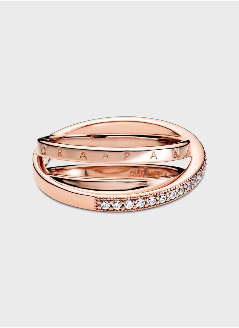 PANDORA Crossover PavÃ© Triple Band Ring  - Image 2