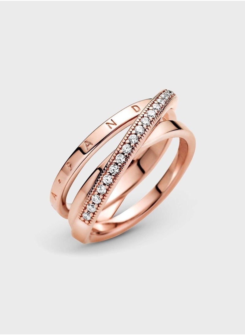 PANDORA Crossover PavÃ© Triple Band Ring  - Image 4