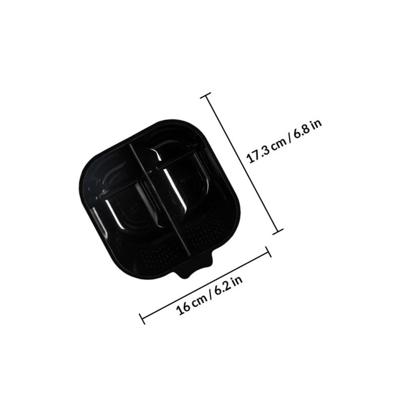 2pcs Black And Gray Hair Dye Mixing Bowls For Salon Home Hair Highlighting - Image 3