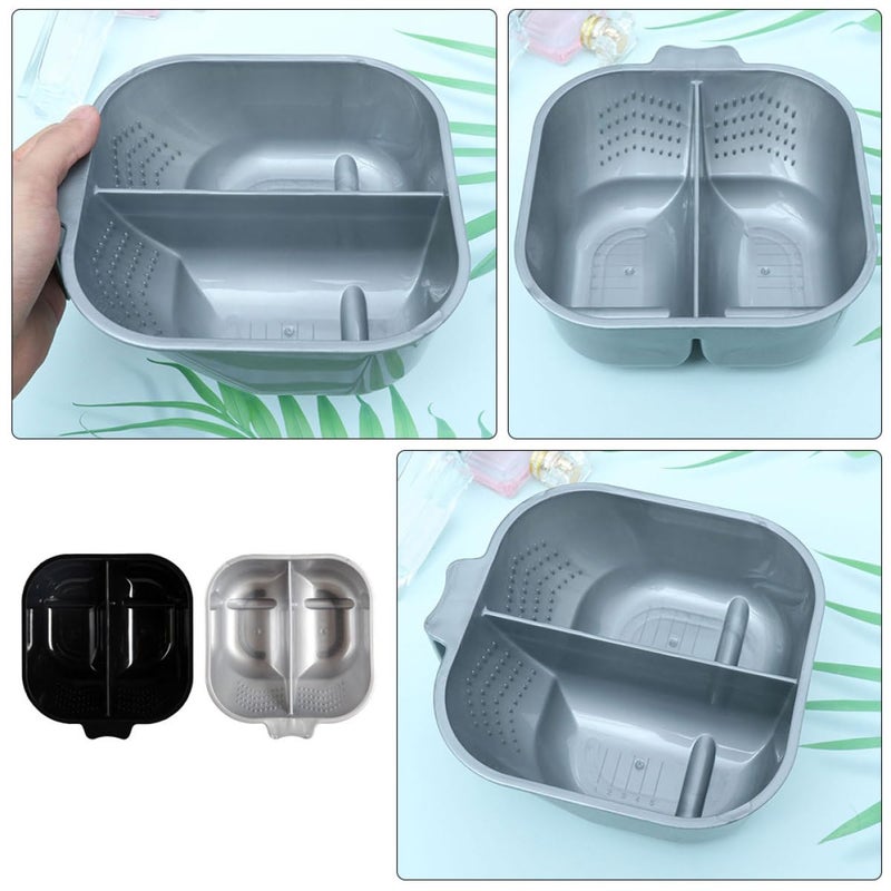 2pcs Black And Gray Hair Dye Mixing Bowls For Salon Home Hair Highlighting - Image 4