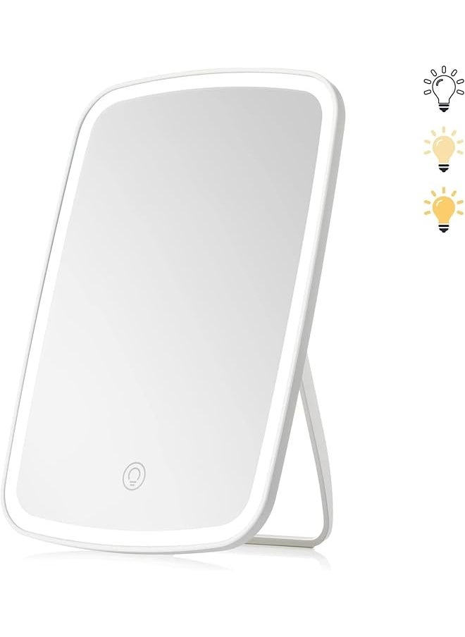 The Bros LED Makeup Mirror with Adjustable Brightness & 3 Color Modes – Rechargeable Mirror with Lights for Perfect Makeup Application, Ideal for Home, Bathroom, Travel, and Portable Beauty Needs  - Image 1