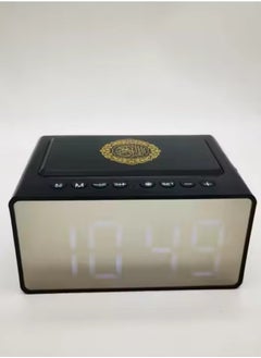 TIGER Quran Speaker With Azan Clock Alarm Clock Radio With Bluetooth Speaker Alarm Clocks Bedside Powerful Battery Backup And USB Port With App Control LED Display Clock With 8GB Storage SQ808  - Image 4
