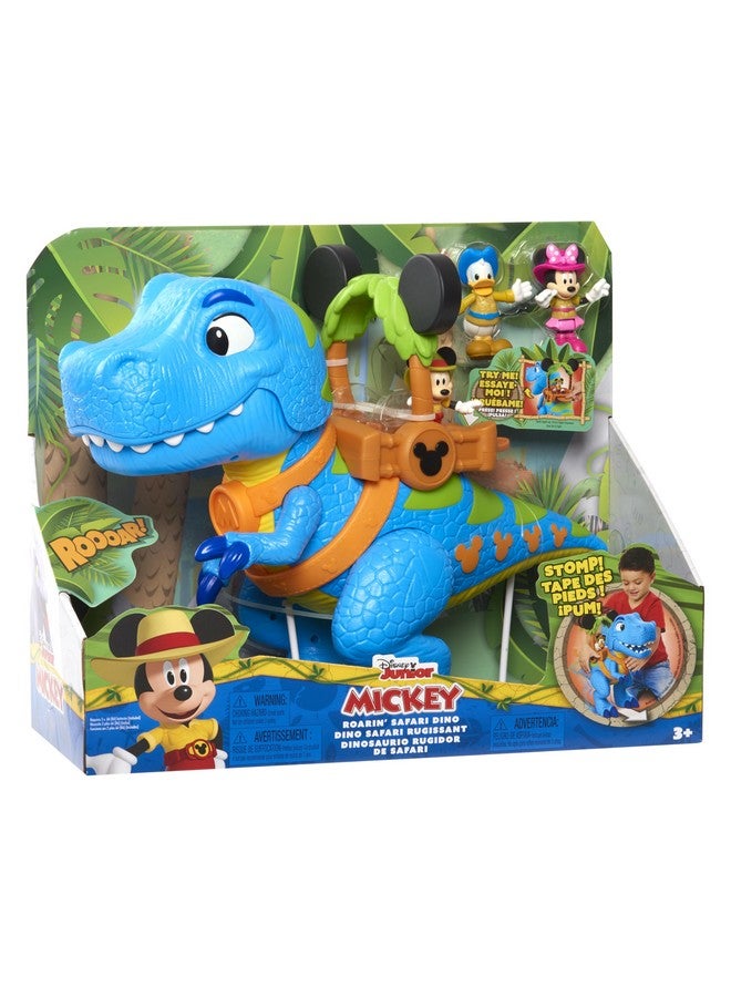 Just Play Disney Junior Mickey Mouse Funhouse Roarin' Safari Dino, 4-piece Figures and Playset, Dinosaur, Kids Toys for Ages 3 Up by Just Play - Image 1