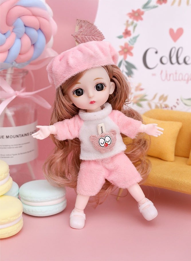 SHABILI 16cm Poseable Fashion Doll 2-Pack with Soft Vinyl Head, Plastic Body and Bunny Fabric Dresses, Long Nylon Hair and Rabbit Ear Accessories, Gift Box Toy for Girls Ages 3+ for Home and Party Play - Image 3