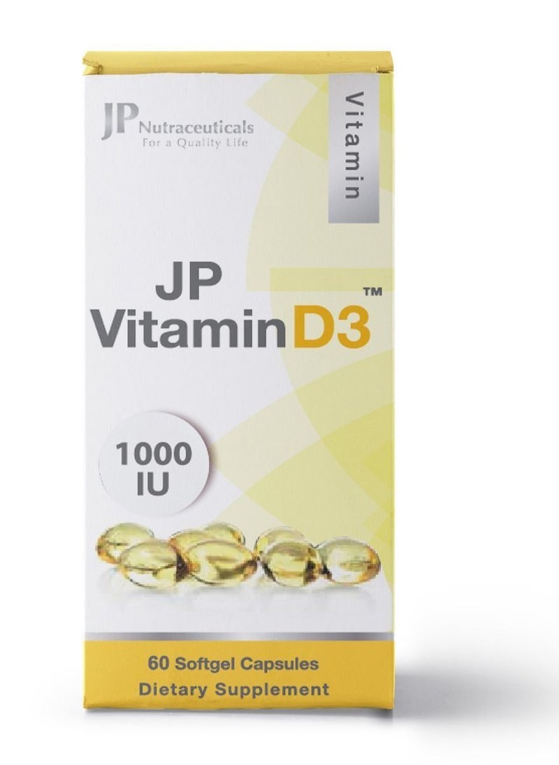 JP Neutraceuticals Vitamin D3 1000   60 Caps  - Image 1