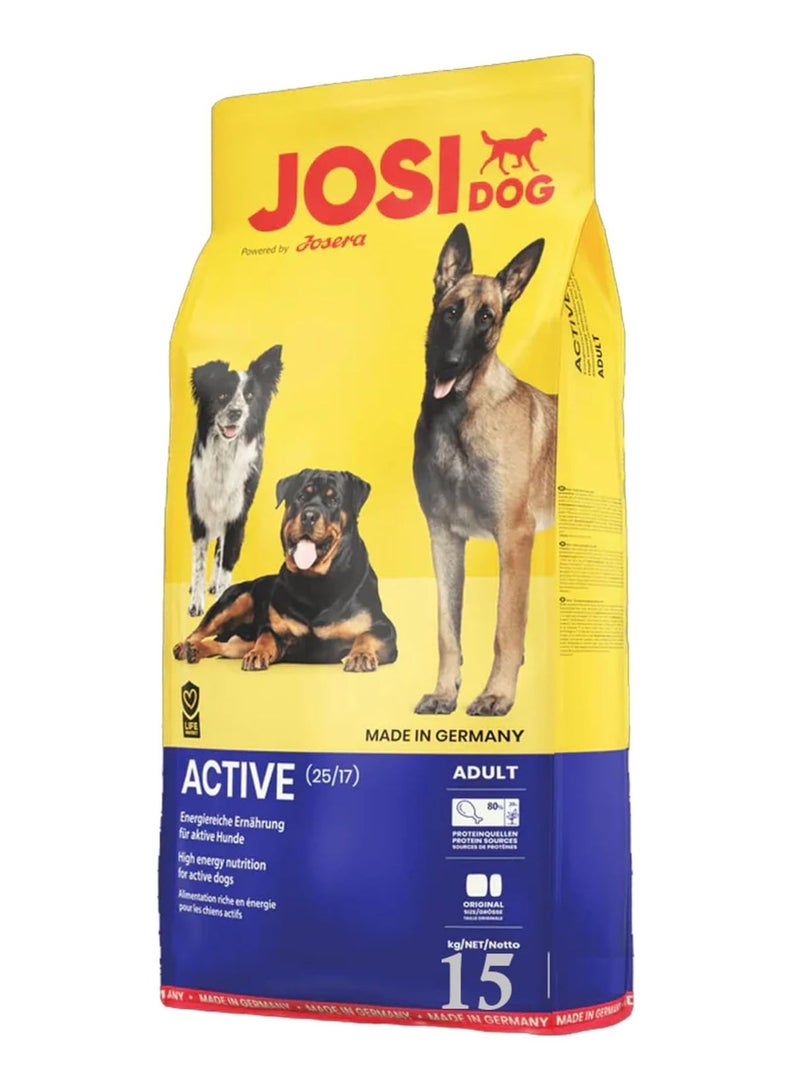 Josera JosiDog Active (15Kg) Premium Gluten-Free Dry Dog Food for Active Adults - Image 1