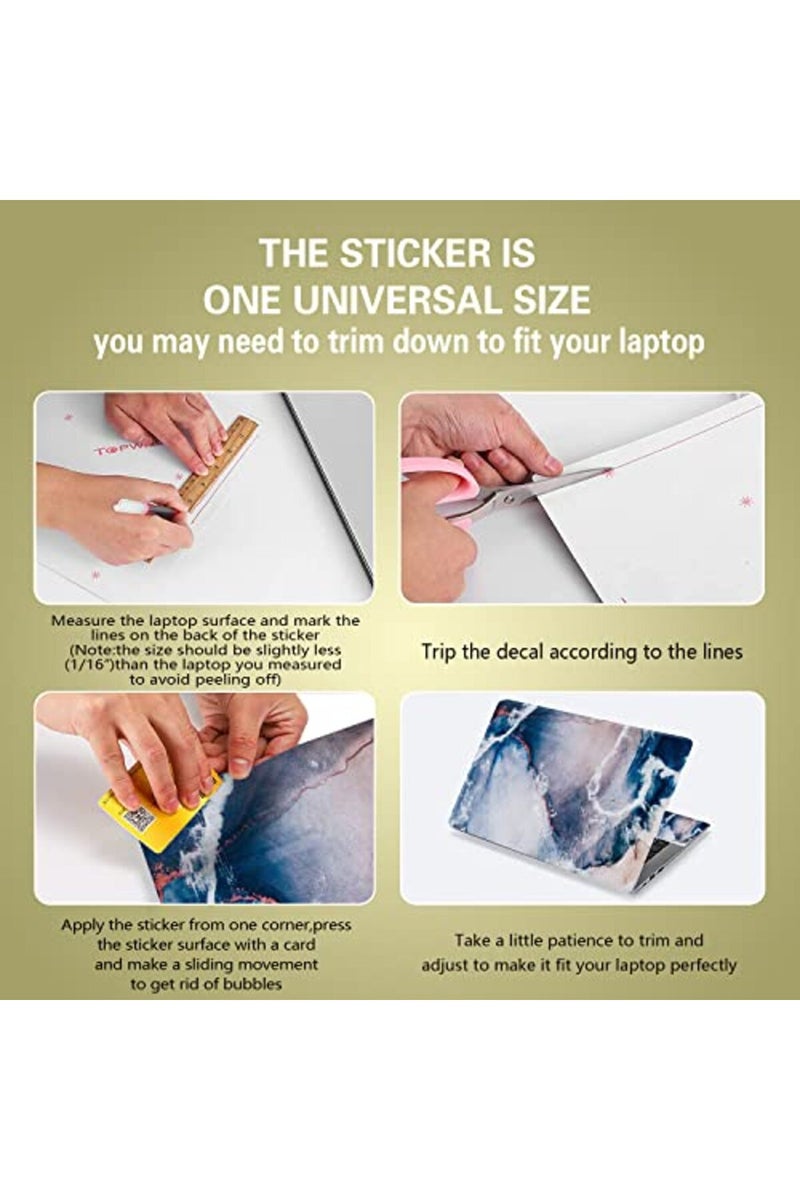 icolor Laptop Skin Sticker Decal, 14.2" 15" 15.4" 15.6 inch Laptop Vinyl Skin Sticker Cover Art Decal Protector Notebook PC-One Size, Need U Cut to fit Size - Image 5