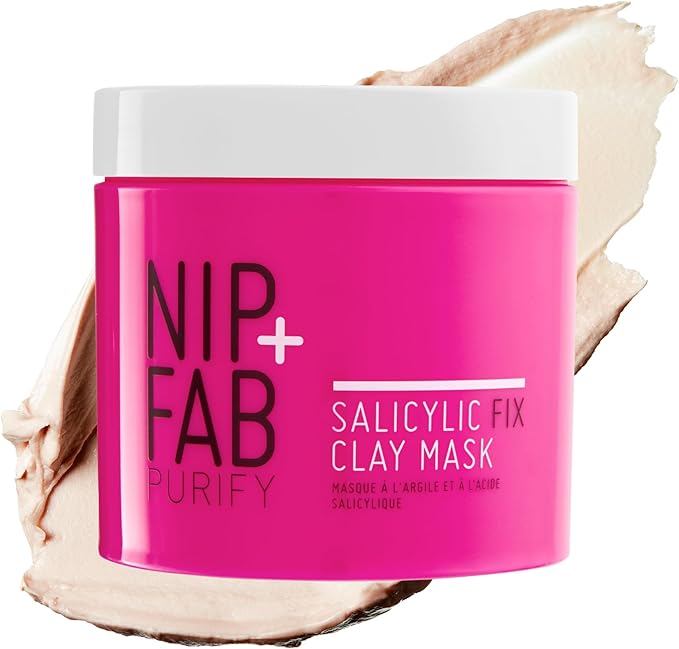 NIP+FAB قناع الطين الوردي من نيب فاب ساليسيليك فيكس 170 مل لقناع الوجه للبشرة المزدحمة ينظف البشرة بعمق يفتح المسام المسدودة يزيل السموم والشوائب - Image 1