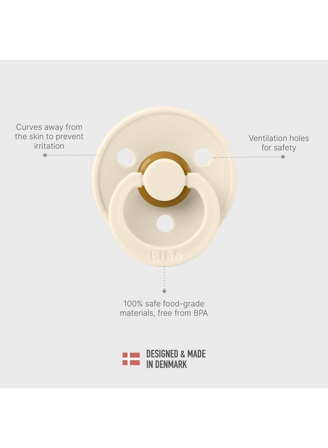 بيبس مجموعة ألوان مصاصات BIBS | مصاصات أطفال من المطاط الطبيعي | مجموعة من 2 مصاصات خالية من مادة BPA | صنع في الدنمارك | 6 أشهر فما فوق (عبوة من 2) | أزرق غباري/أزرق فولاذي - Image 4