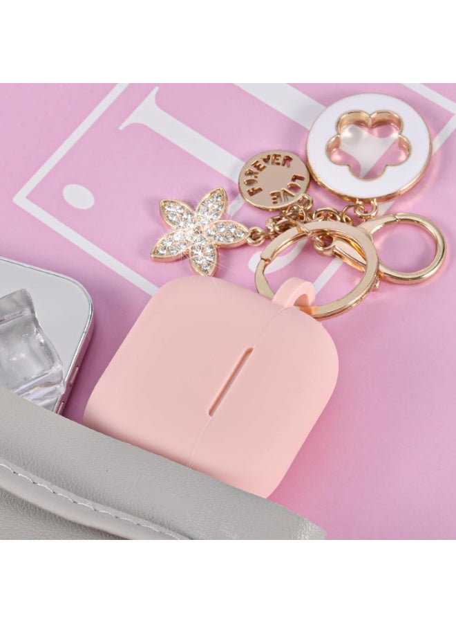 Case Compatible for Apple Airpods 4 - Airpods 4 Cases 2025 Cover Women Cute Silicone iPods 4 Earbuds Wireless Accessories Charging Cases Girl Bling Keychain for Airpod iPods 4th Generation - Image 3