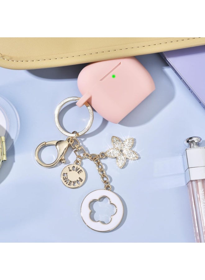 Case Compatible for Apple Airpods 4 - Airpods 4 Cases 2025 Cover Women Cute Silicone iPods 4 Earbuds Wireless Accessories Charging Cases Girl Bling Keychain for Airpod iPods 4th Generation - Image 5