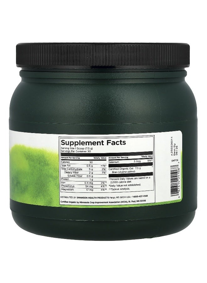 Swanson, Certified Organic Oat Bran Fiber Powder, 8 oz (227 g) (Packaging may vary) - Image 2