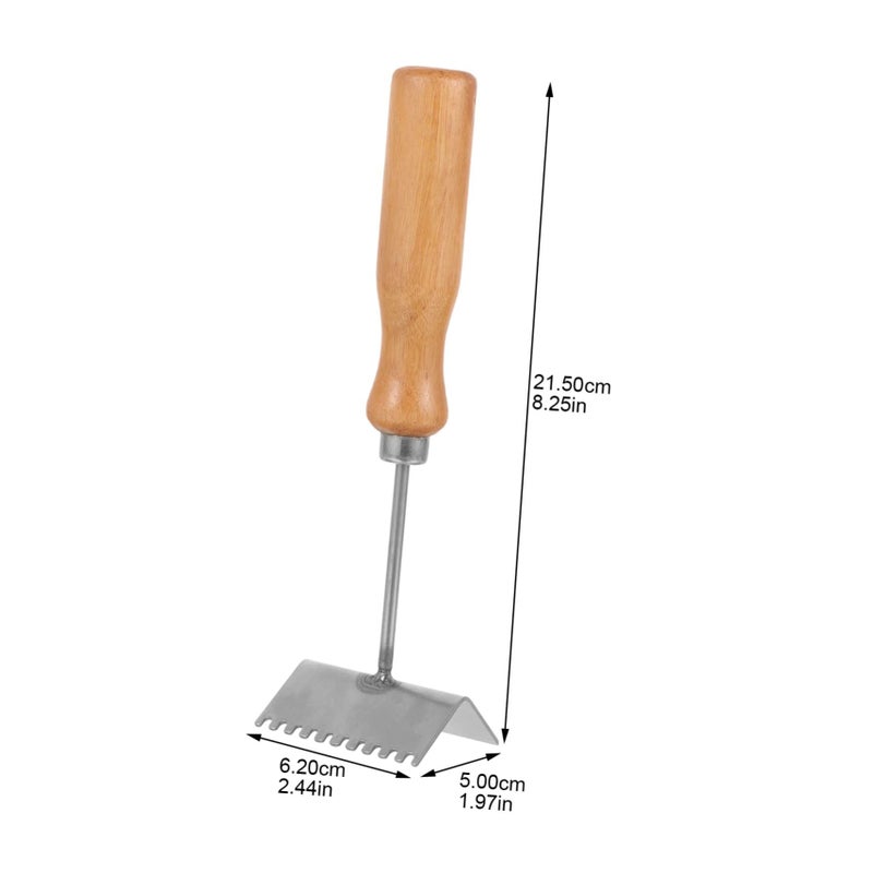 Professional Beekeeping Shovel Steel Blade With Wooden Handle Beehive Frame Tool 1 Pack - Image 3