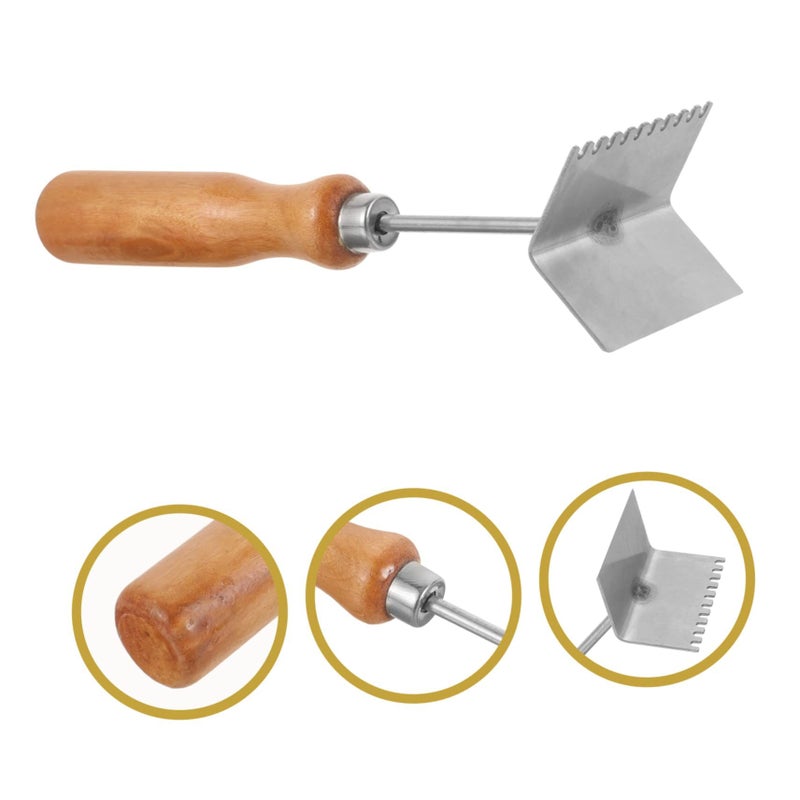 Professional Beekeeping Shovel Steel Blade With Wooden Handle Beehive Frame Tool 1 Pack - Image 4